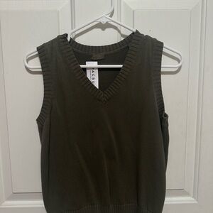 brandy melville john galt pacsun olive green sweater vest NWT